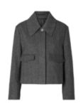 SELECTED FEMME Henny Short Wool Blend Jacket, Grey