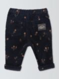 John Lewis Baby Vegetable Print Corduroy Trousers, Navy