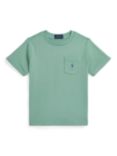 Ralph Lauren Kids' Patch Logo Pocket T-Shirt, Faded Mint