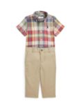 Ralph Lauren Baby Shirt & Pant Set, Red/Green