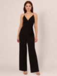 Adrianna Papell Tie Front Jumpsuit, Black