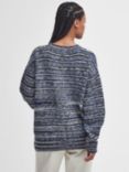 Barbour Cassie Crew Neck Wool Blend Knit Jumper, Blue/Multi