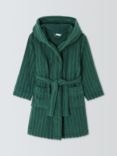 John Lewis Kids' Textured Cotton Towelling Robe, Green