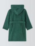 John Lewis Kids' Textured Cotton Towelling Robe, Green