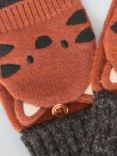 John Lewis Kids' Tiger Flip Top Gloves, Orange