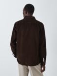 John Lewis Long Sleeve Jumbo Cord Cotton Overshirt, Mole