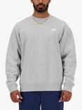 New Balance Small Logo Crew Jumper, Black, Athletic Grey