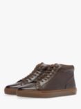 Oliver Sweeney Laxey Leather Hi-Top Trainers, Brown