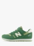 New Balance Kids' 373 Bungee Lace with Top Strap Trainers, Green