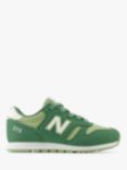 New Balance Kids'  YC 373 Green Lace Up Trainers, Green