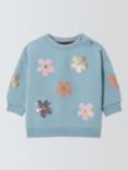 John Lewis Baby Sequin Flower Sweatshirt, Multi