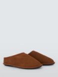 John Lewis Faux Fur Lined Mule Slippers, Chestnut