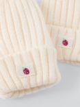 John Lewis Baby Ribbed Mittens, Pack of 2, Pink