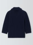 John Lewis Heirloom Collection Baby Shawl Wool Blend Cardigan, Navy