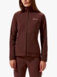 Berghaus Prism High Neck Zip Through Fleece Jacket, Cedar Brown