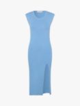A-VIEW Rib Slit Midi Dress, Light Blue