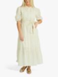 A-VIEW Kate Tiered Floral Maxi Dress, Pale Yellow