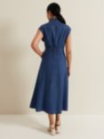 Phase Eight Luiza Petite Denim Shirt Midi Dress, Denim