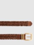 Reiss Brompton Textured Leather Belt, Tan