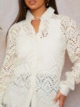 Chi Chi London Cutwork Shirt, White