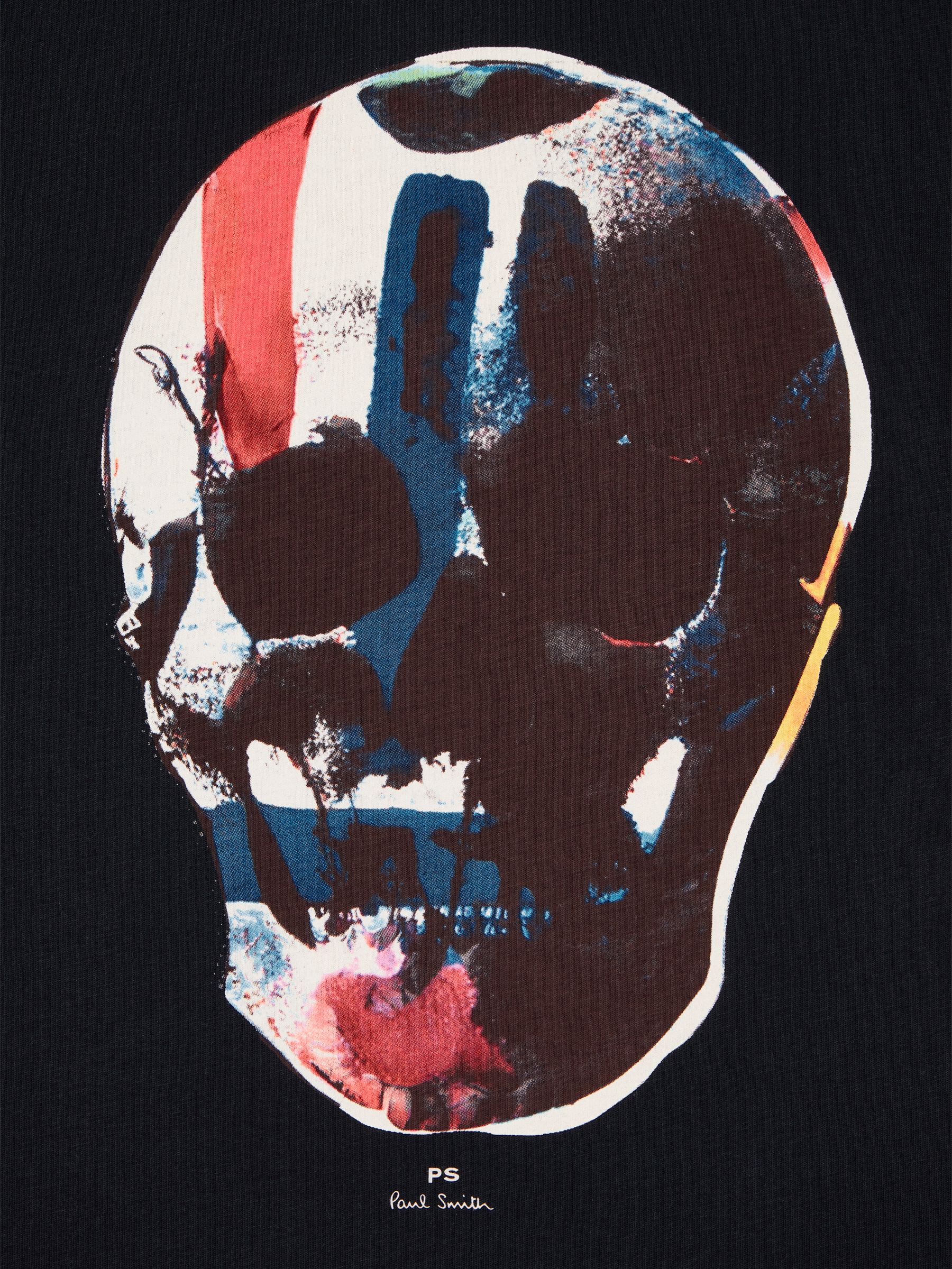 Paul Smith Short Sleeve Skull T-Shirt, Navy/Multi, S