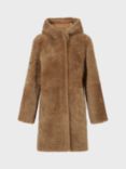 Gerard Darel Lelie Reversible Leather Coat, Sand