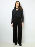 Gerard Darel Nadine Wide Leg Trousers, Black