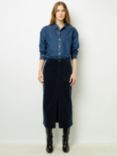 Gerard Darel Cassidie Corduory Skirt, Navy