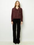 Gerard Darel Bernarde Suede Jacket, Bordeaux