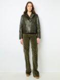 Gerard Darel Briseis Leather Jacket, Khaki