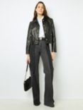 Gerard Darel Beyza Leather Jacket, Black