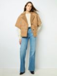 Gerard Darel Lysianna Embroidered Leather Jacket, Straw