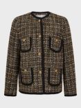 Gerard Darel Margaux Tweed Check Wool Blend Jacket, Multi