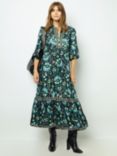 Gerard Darel Sanda Floral Midi Dress, Green