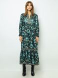 Gerard Darel Sanda Floral Midi Dress, Green