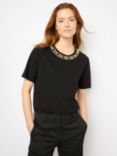 Gerard Darel Agnes Necklace T-Shirt, Black