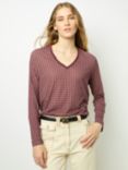 Gerard Darel Ayla Check Top, Burgundy/Multi