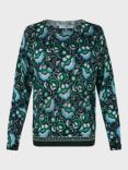 Gerard Darel Joana Floral Wool Jumper, Green/Multi