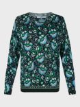 Gerard Darel Joana Floral Wool Jumper, Green/Multi