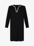 Gerard Darel Sterna Embellished Neck Knee Length Dress, Black