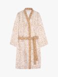 Piglet in Bed Morris & Co. Ernest Linen Robe, White/Multi