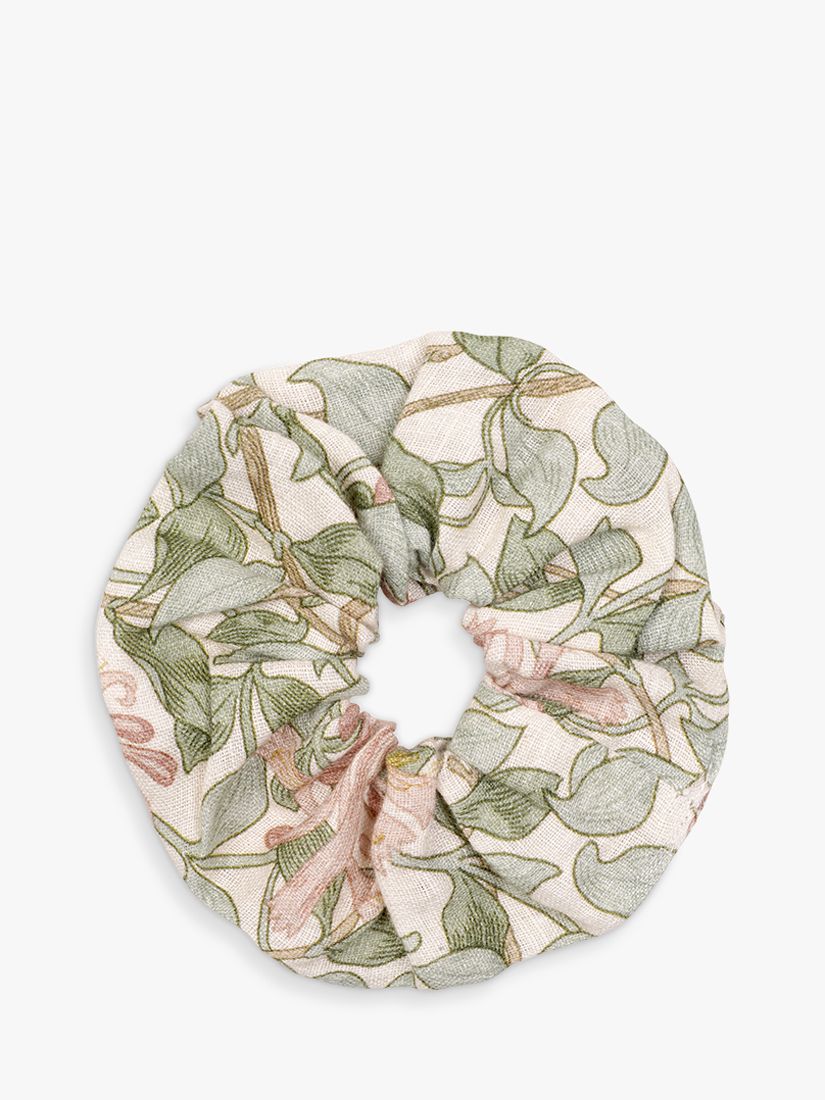 Piglet in Bed Morris & Co. Soft Sage Linen Scrunchie, Multi