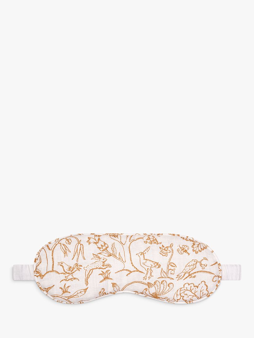 Piglet in Bed Morris & Co. Ernest Linen Sleep Mask, White/Multi