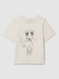 Reiss Kids' Yoshy Graphic T-Shirt, Ivory