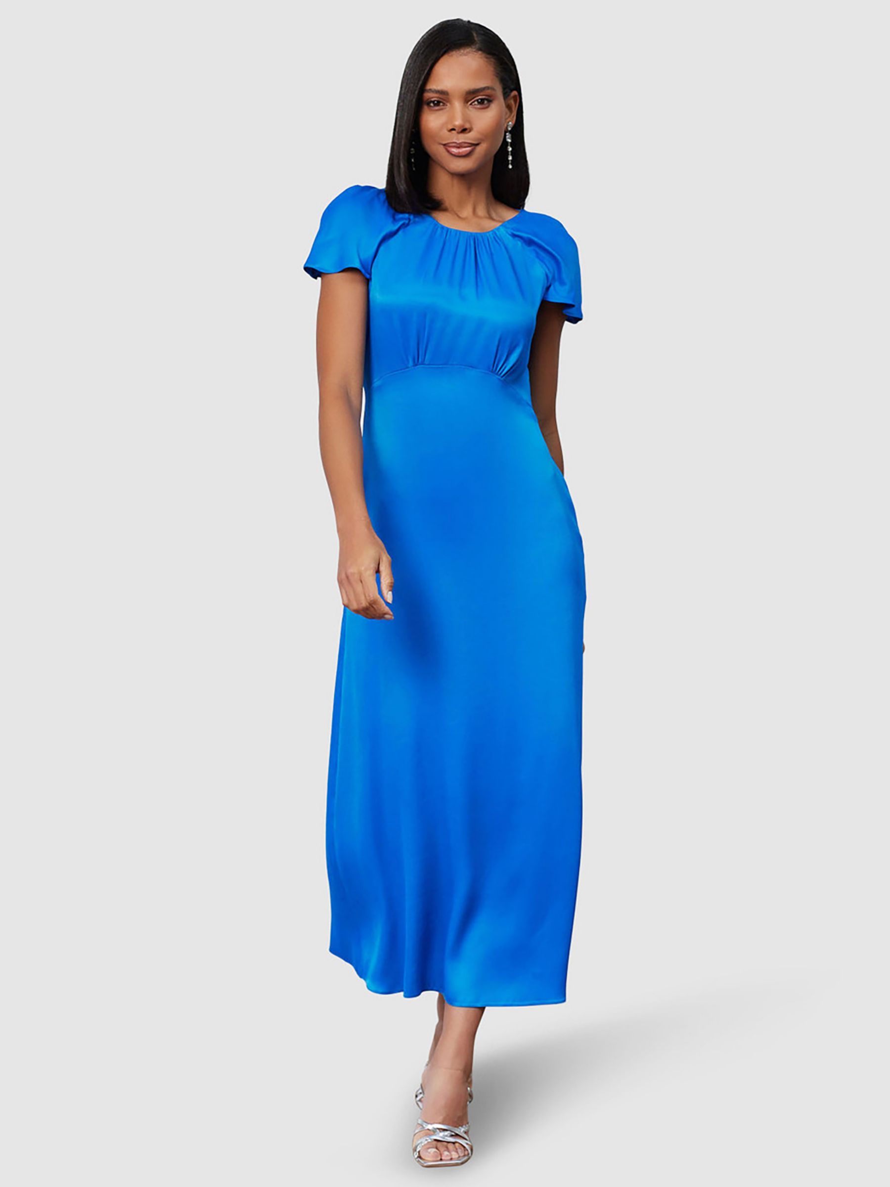 Closet London Cape Sleeve Midaxi Dress, Blue, 12