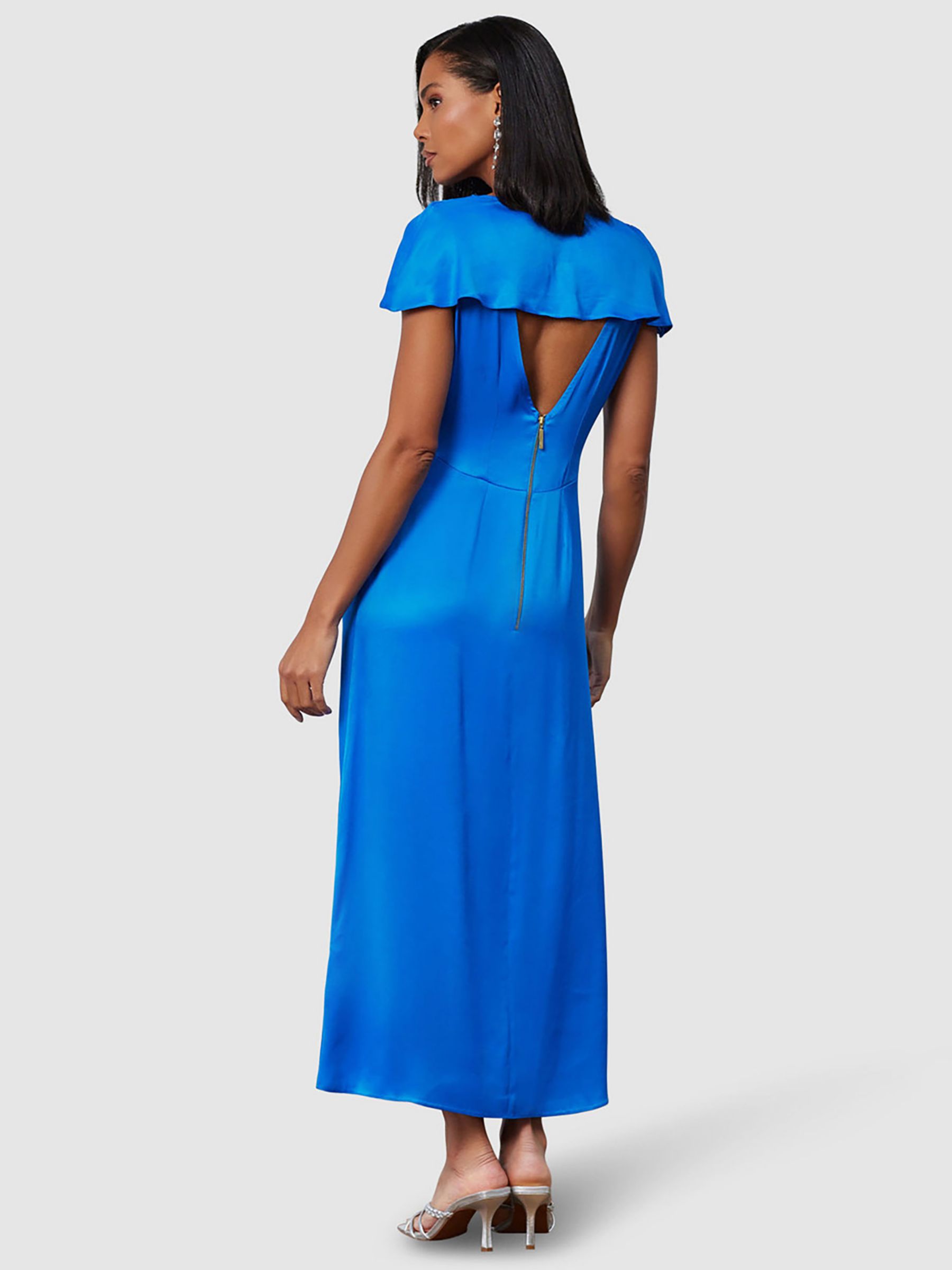 Closet London Cape Sleeve Midaxi Dress, Blue, 12