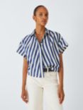 rag & bone Marta Stripe Shirt, Navy/Off White