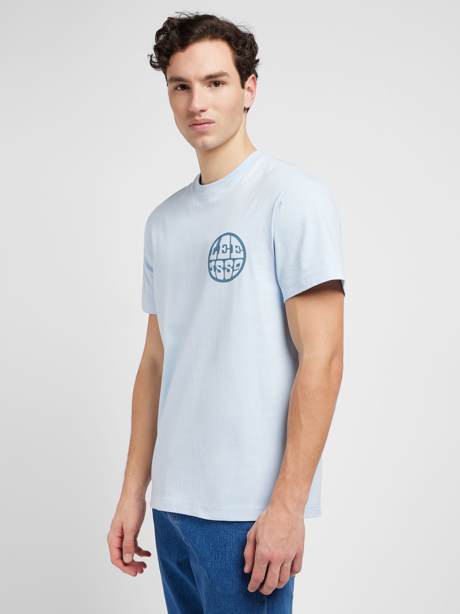 Lee Short Sleeve Relaxed T-Shirt, Light Blue, S