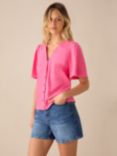 Ro&Zo Flutter Sleeve Blouse, Pink