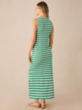Ro&Zo Wavy Stripe Knit Maxi Dress, Green/Cream